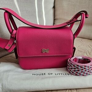House of Little Bunny Treasure 18cm fuchsia pink Genuine Leather